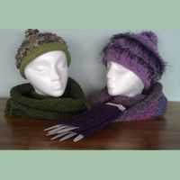 hand knit scarves by Janet Chambers